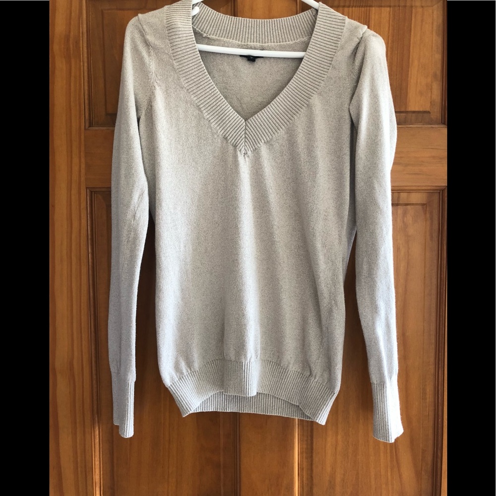Express V neck shimmer Sweater